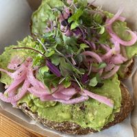 Avocado toastt  at Full Stop Station in Louisville