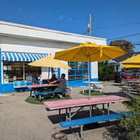 Outside patio at Full Stop Station in Louisville