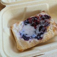 Vegan blueberry danish at Full Stop Station in Louisville