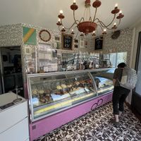 The ice cream parlor at Gelateria di Berna - Marzili in Bern