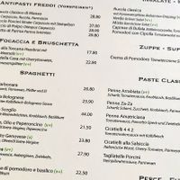 Menu 2024, v+ for vegan at Azzurro in Zurich