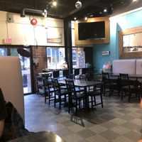 Seating at West Coast Waffles in Victoria