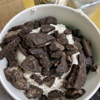 coconut bliss ice cream & oreos  at Lappert's Ice Cream in Palm Desert