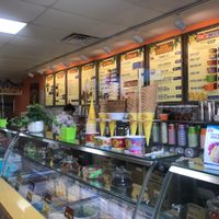 Inside just a couple of sorbets. Coconut bliss ice cream at Lappert's Ice Cream in Palm Desert