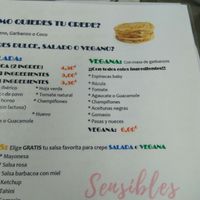 Opciones de crepe at Sensibles in Cordoba