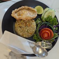 Pineapple fried rice at Vegan Garden in Pathum Thani