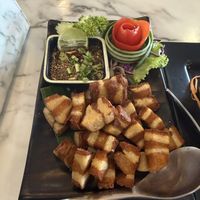 “Fried pork” 89 baht  at Vegan Garden in Pathum Thani