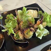 Salad rolls 89 baht  at Vegan Garden in Pathum Thani
