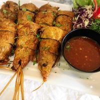 Vegan roasted chicken  at Vegan Garden in Pathum Thani