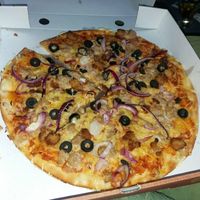 12inch Black Sea Vegan Pizza at Pizzaholic in Newcastle Upon Tyne