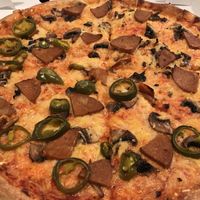 14” pepperoni mushroom & jalapeño  at Pizzaholic in Newcastle Upon Tyne