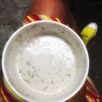 Traditional Bulgarian cold soup- tarator - the vegan edition!  at Posta in Sofia