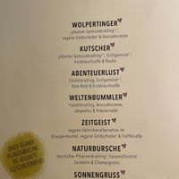 Vegane Burgerkarte 🍔   at Hans im Glück - Leopoldstr in Munich