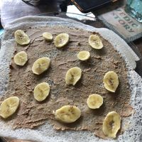 Homemade peanut butter and bananas  at The Spell Creperie in Ubud