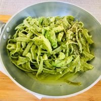 Delicious Vegan Avocado Pasta at The Republic of Good Food in Podgorica