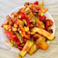 Vegan Chickpea With Seasonal Vegetables at The Republic of Good Food in Podgorica