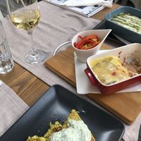 Zucchini steak, eggplants rolls at The Republic of Good Food in Podgorica