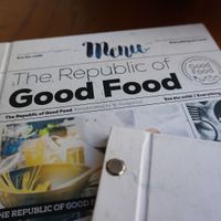 Menu with separate vegan section at The Republic of Good Food in Podgorica