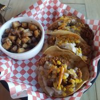 Comfort breakfast tacos at 10th Street Diner in Indianapolis