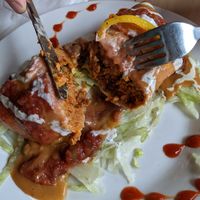 Chorizo Chimichanga - filled with TVP which was kind of disappointing at 10th Street Diner in Indianapolis