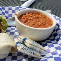 Bacon ranch wrap with chili. Was incredible. at 10th Street Diner in Indianapolis
