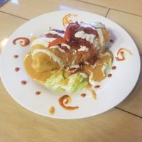 Chorizo chimichanga tastes better every time I get it at 10th Street Diner in Indianapolis