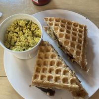 The Montecristo with a tofu scramble side  at 10th Street Diner in Indianapolis