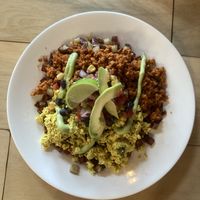 Chorizo dish  at 10th Street Diner in Indianapolis