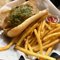 Their submarine without the veggies (onions and peppers) on top.   at 10th Street Diner in Indianapolis