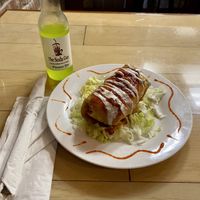 Local Please Do soda and Chimichanga  at 10th Street Diner in Indianapolis