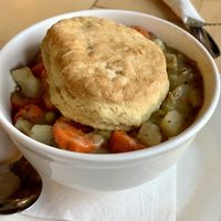 Chicken Pot Pie topped with a Biscuit  at 10th Street Diner in Indianapolis