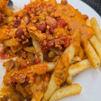 Chili cheese fries - delicious! at 10th Street Diner in Indianapolis