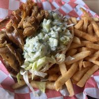 Gyro & fries at 10th Street Diner in Indianapolis