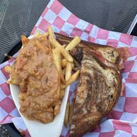 Grilled reuben and chili cheese fries   at 10th Street Diner in Indianapolis