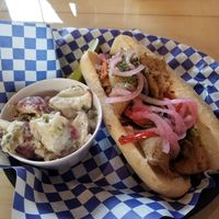 Submarine with upgraded potato salad side. at 10th Street Diner in Indianapolis