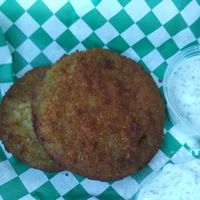 Green fried tomatoes with ranch at 10th Street Diner in Indianapolis