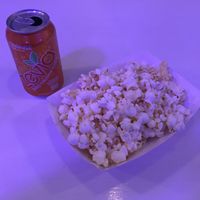 Vegan Popcorn with Nutritional yeast, coconut oil and Sea salt. Yum!  at Leaves & Roots Lounge in Fort Lauderdale