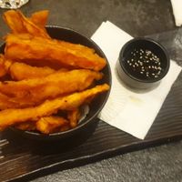 Sweet potatoes with tempura! at Japanika - HaShalom in Eilat