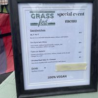 Grass fed vegan butcher menu   at Vegan CNY in Syracuse