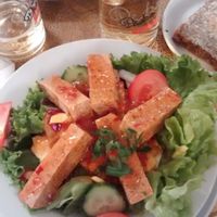 The vegan tofu salad at Cafe Koppel in Hamburg