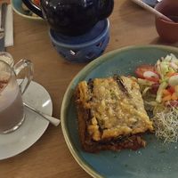 the vegan moussaka was sooooo goooood at Cafe Koppel in Hamburg