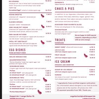 Menu  at Cafe Koppel in Hamburg