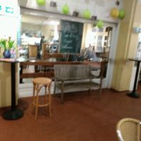 outside at Cafe Koppel in Hamburg