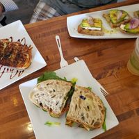 Caprese, veggie, and bruschette at Midnight Bear Breads in Hanapepe