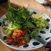 Mr Bean with added avocado at Flock Espresso and Eats in Mullumbimby