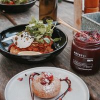The spread! at Flock Espresso and Eats in Mullumbimby