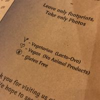 look for the heart as vegan logo  at The Box in Koh Lipe