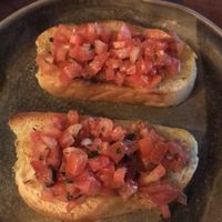 tomato bruschetta   at The Box in Koh Lipe