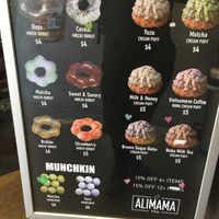 Menu. at Alimama Tea in New York City