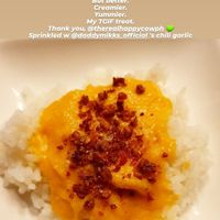 Vegan egg yolk sauce at The Real Happy Cow in Metro Manila